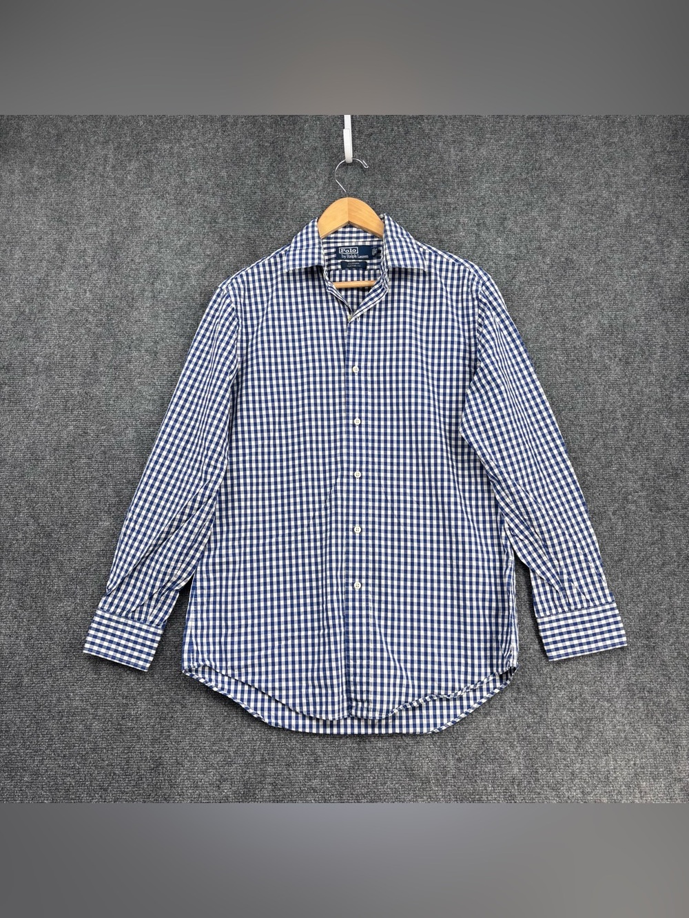 Polo Ralph Lauren Curham Preppy Academia Blue Plaid Long Sleeve Shirt Men’s M
